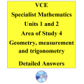 2016 VCE Specialist Mathematics Units 1 and 2 - AOS4 - Geometry, measurement and trigonometry